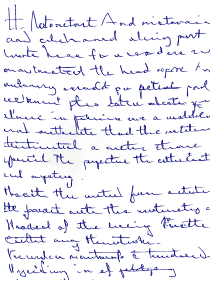 Handwritten note